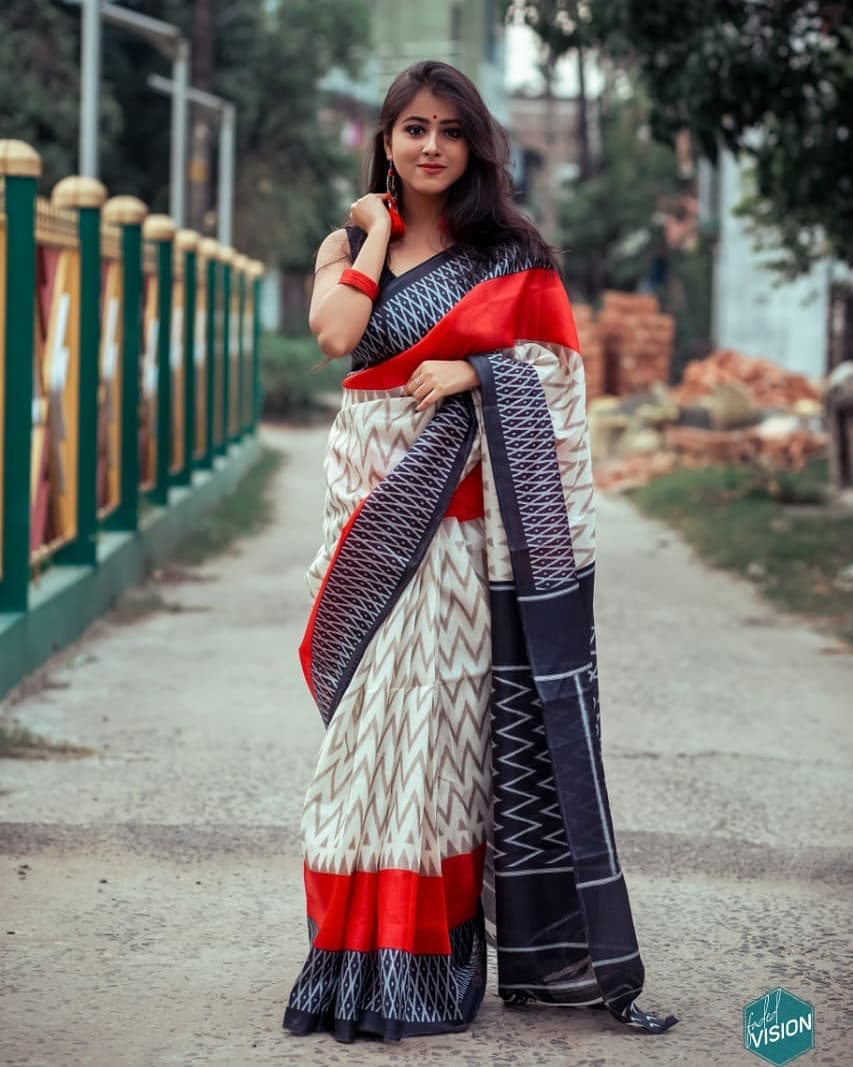 Buy Bengal Cotton Khadi Saree Tant Saris | Handloom Khadi Saree